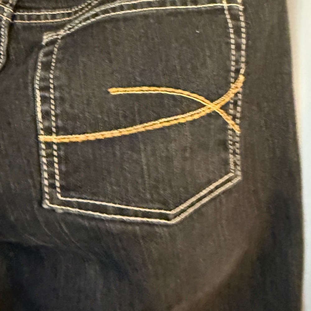 Y2K Canyon River Blues Black Flare Jeans Size 10 Stretch Bootcut - Picture 7 of 13
